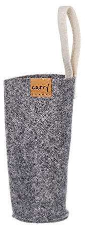 Carry Sleeve Schutzhülle für Glasflasche 0,7l | Hergestellt aus reycelten PET-Flaschen | Waschbar | Mit praktischer Trageschlaufe | Handgenäht in Deutschland | Vegan