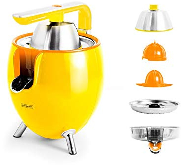 Kitchencook - Presse Agrume électrique 550ml - 2 Cônes De Pressages - Bras Articulé - Bec Verseur - Filtre Acier Inoxydable