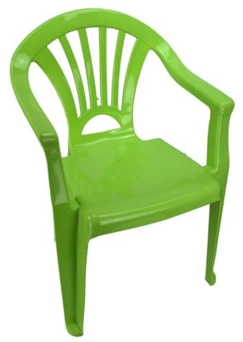 Marabella Kinderstuhl Gartenstuhl Stuhl für Kinder in blau, grün, orange oder pink Garten, Farbe:grün