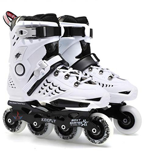 YYW Inline-Skates, Damen und Herren, professionelle Rollschuhe, Fitness, Inline-Skate für Erwachsene und Anfänger (Weiß, 41)