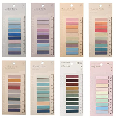 1600 Stück Index Haftnotizen Tabs, Seite Marker Pagemarker Set Flaggen Index Bunt Dünn Plastik Haftstreifen Pastell Set Sticky Tabs Aesthetic Seitenmarkierung Klebemarkierungen Haftmarker