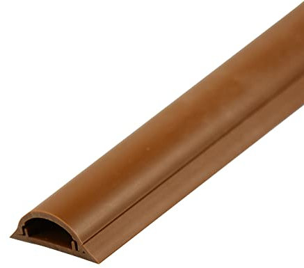 OURECO Condotto Filo Di Terra Invisibile,Protezicavo,Coperchio Cavo Semicircolare,Condotto Filo Autoadesivo,Ispessito,Anti-Calpestio,Isolante e Ignifugo,Lungo 1 M(Marrone)/Brown/No. 2