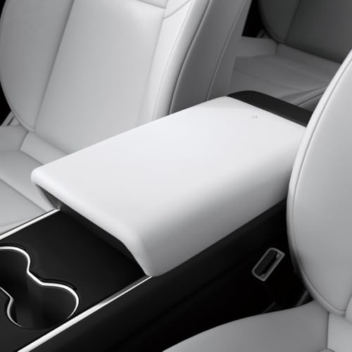 Spigen Tesla Model Y/3 (~2023) mittarmstöd skydd, armstöd skydd skyddshölje inomhus, hållbar och vattentät, kompatibel med Tesla Model Y och modell 3 tillbehör – vit