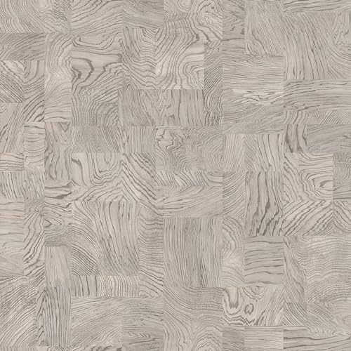 Rasch Tapete 751642 - Vliestapete mit Holzoptik in Grau aus der Kollektion African Queen - 10,05m x 0,53m (LxB)
