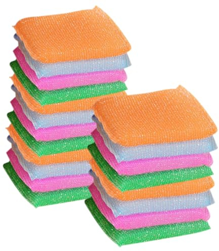 iplusmile 20pezzi Spugne Per Lavaggio Piatti Antigraffio Spugne Per Cucina E Spugna Per Pulizia Utensili E Superfici Dure Riutilizzabili E Resistenti Per Pulizia Di Piatti E Pentole Colori