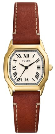 Fossil Harlow Uhr für Damen, Quarz-Dreizeigerwerk mit Edelstahl- oder Lederarmband
