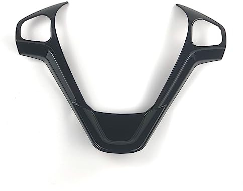 Pexorin ABS-Chrom-Kohlefaser-Lenkradabdeckung mit Paillettenbesatz, for Ford, for Fiesta, for MK7 2009–2017, for Ecosport 2012–2017 Lenkradfolie(C Type Black)