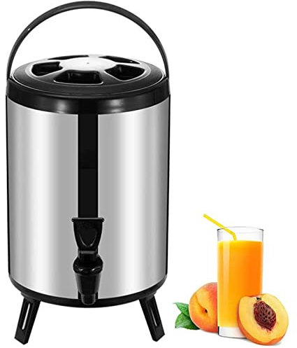 LXWKAI Urnenkessel Heiß- und Kaltwasserspender mit Wasserhahn, Wärmflasche für Tee, isolierter Getränkespender, Tee-Kaffeespender für das Home Office Commercial,10L