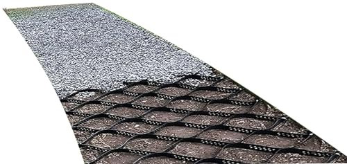 Kies-Bodengitter, 5 cm Dick Erweiterbar Faltbares Geogitter, Verschiedene Größenoptionen Kies-Rückhaltegitter 800 kg pro Quadratfuß Geo-Cell-Geogitter(6x6m(20x20ft))