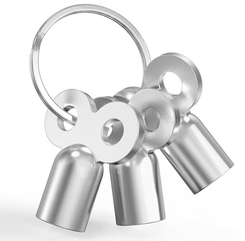 Ancable 3 chiavi di sfiato | universali – tutti i radiatori | con anello per appendere | 5 mm | lega di zinco | chiavi per lo sfiato | ventilazione di tutti i possibili