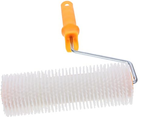jojofuny Vent Spiked Roller Paint Brush Tool for Self Leveling Screed 9 (23cm) Length 14mm Spike Height Random Handle Color for Epoxy Flooring Applications