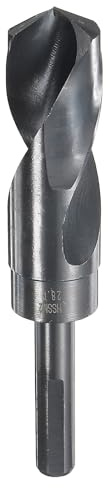 sourcing map Twist Drill Bit 28mm Dia High-Speed Steel 6542 Metric Drill Bits 6 Overall Length with Black Oxide Coating for Drilling Hard Metals, Stainless Steel, Alloy Steel