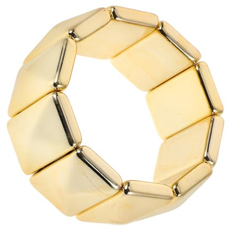 WRITWAA Bracciale Rigido Quadrato Oro per Donna e Uomo, Leggero e Comodo, Stile Moderno, per Feste e Appuntamenti