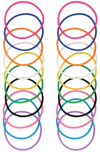 Toyvian 20pcs Elastic Silicone Jelly Bracelets Stretchy DIY Wrist Bands Party Plaything Multi