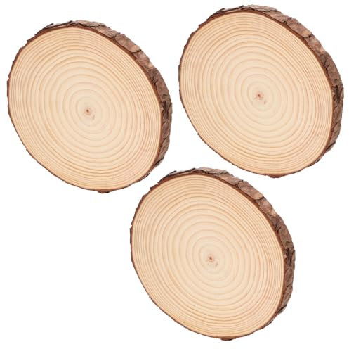 Pierres de Jardin Décoratives en Bois 3 Pièces, Khaki