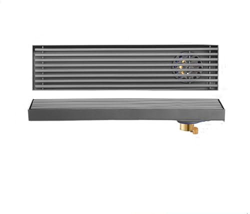 Scarico a pavimento da 20 cm a 90 cm, in acciaio inox 304, rettangolare, antiodore, piatto doccia lungo, scarico a pavimento per bagno, scarico antiodore, lato 70 cm, G