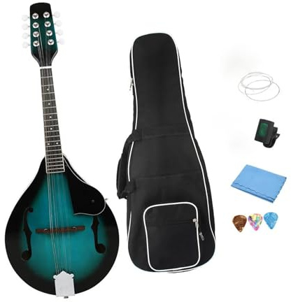 Instrumento Musical Mandolina Verde Juego De Guitarra De Ocho Cuerdas Instrumento De Mandolina Profesional