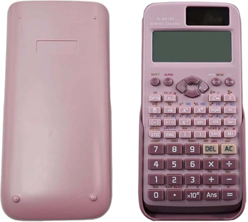 FX991-EX Calculatrice Scientifique à Piles et à énergie Solaire, FX-991EX Calculatrice Scientifique/d'ingénierie avancée - 552 Fonctions pour l'école et Le Bureau (Rose)