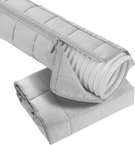 Povxlum Housse Tuyau Climatiseur Portable, Manchon Tuyau Climatisation Isolé à Fermeture Éclair pour Tuyau D'Échappement 5 Pouces et 5,9 Pouces, Gaine Conduit Climatisation