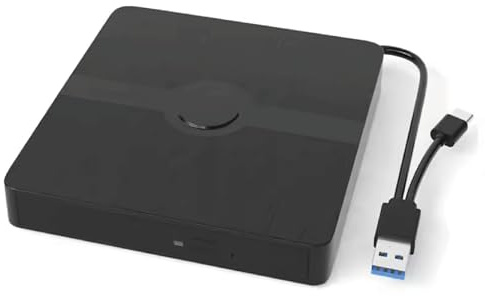 External Blu-ray Drive, USB 3.0 Portable 3D BD DVD CD Player/Burner, Compatible with Windows 11/10 Mac