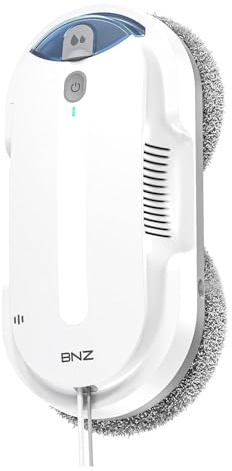 BNZ Smart Window Cleaning Robot, Twin Turbo & Dual Auto-Spray Window Cleaner with Multiple Safety System, AI Path Planning, Frameless Edge Detection, K1 (White)