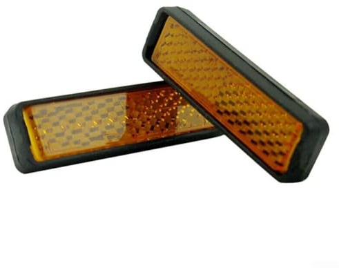 Jotekonoby Lot de 2 réflecteurs de pédale pour vélo avec coque en nylon 543 x 158 mm Compatible avec la plupart des pédales de vélo (montage (2 pièces)