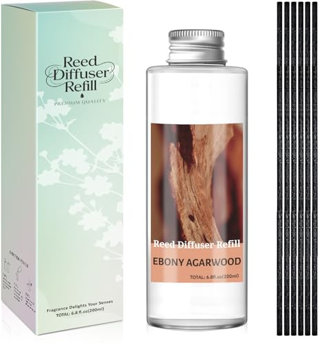 SCENTORINI Recambio De Difusor Madera De Oud Y Agar 200ML | Recambio Difusores Perfumado de Aromáticos, 6 Varillas de Caña, Ambientadores Fragancia para Hogar y Decoración De Habitación