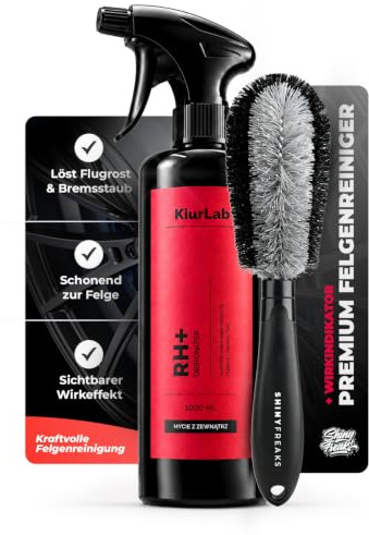 KiurLab Felgenreinigung Set RH+ Deironizer (1L) Felgenreiniger Alufelgen + Felgenbürste