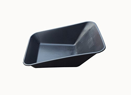 KetoPlastics WHEEL BARROW BLACK REPLACEMENT PLASTIC BODY 85LITRE/ NO HOLES MADE IN UK