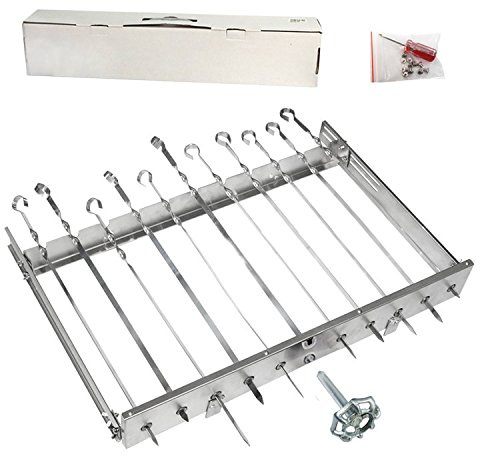 OLYMP Mehrfacher Grillspießdreher Sesam II für 11 Spieße, manuell, Schaschlik, Grillspieß, Drehspieß, Ohne Motor