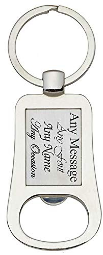 Personalised Engraved Rounded Edge Bottle Opener Keyring, The Gift for Anyone, Great for Any Occasion