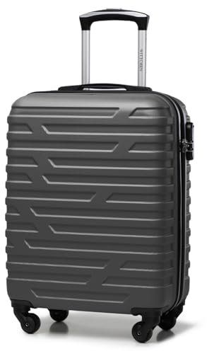 WITTCHEN A-line II Kabinengepäck Kabinenkoffer Handgepäck Rollkoffer Reisekoffer Bordkoffer Hartschale ABS Hochwertiger und Stabiler Größe S Graphit