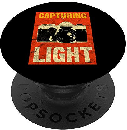 Vintage Photographer DSLR Camera Lens Capturing Light Analog PopSockets Grip and Stand for Phones and Tablets