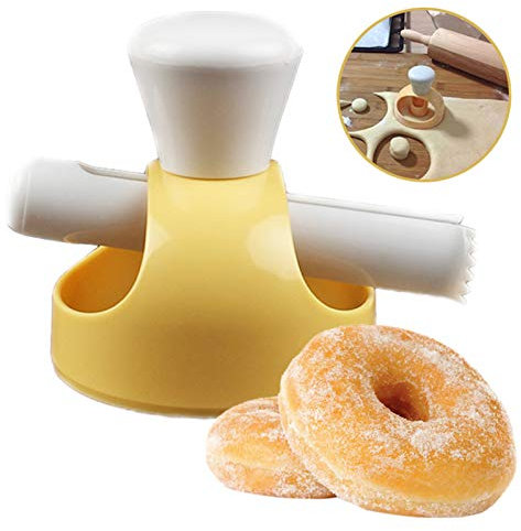 DUBENS Donut Cutter, Donut Cake Mould, DIY Donut Cutter Cookie Stamp Mould, Donut Maker Mould, Donut Press Mould, Fondant Bread Dough Dessert Cutter Maker Kitchen Bakery Pastry Baking Tool