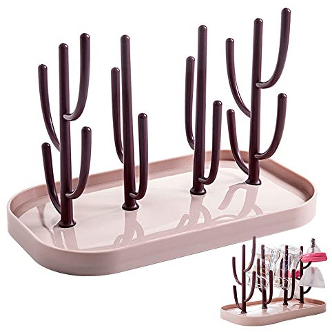 Kaimeilai Trockenständer Babyflaschen, Abtropfgestell für Babyflaschen Flaschenständer, Trockenständer Babyflaschen mit Abtropfschale BPA-frei, Baby Zubehör zum Trocknen von Babyflaschensaugern