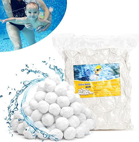 Balles filtrantes pour piscine - 200 g - Pour filtre à sable - Pour piscine - Remplacement pour 5,6 kg de sable filtrant - Convient pour filtre de piscine, système de filtration de piscine,
