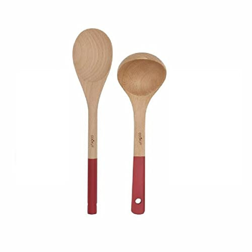 Cookut, Cuillère et Louche en Bois - Rouge