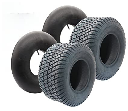 SECURA 2x pneu incl. chambre à air 18x8.50-8 valve droite compatible avec tondeuse autoportée