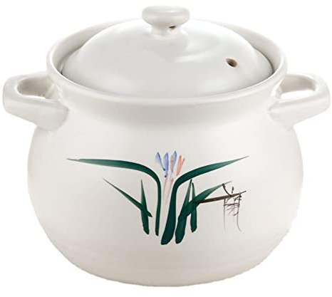 Olla Ceramica Para Cocinar Tontopf mit Deckel, 4 l, strapazierfähiges, hitzebeständiges Kochgeschirr