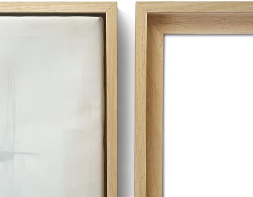 Artnova Marco flotante de madera para lienzo - Lienzos de hasta 2,5cm de grosor - Decoración para tus obras de arte… (24x30, Madera)