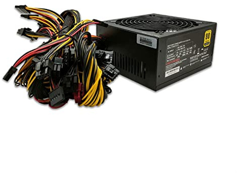 KLVN 2000W Alimentation 2000 0W ATX Andmininer PSU 2000W ATX Alimentation Informatique pour la Machine minière Support 8 pièces Carte Graphique