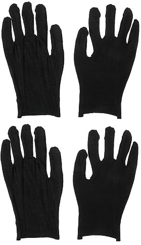 HOMSFOU Verdickte Handschuhe 24 Paare Schwarze Baumwoll Handschuhe Baumwollhandschuhe Mann Baumwolle Elastizität Anti-handschuhe Arbeitshandschuh