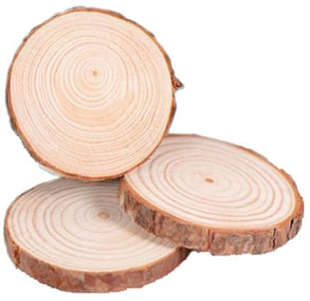 Untersetzer Holz,Holzscheibe rund, Naturholz Baumscheiben 14 bis 20 cm im Durchmesser für DIY Handwerk - Hochzeit Mittelstücke Weihnachten Dekoration zum Basteln, Malen Baumschei0be (8, Φ19-20cm)