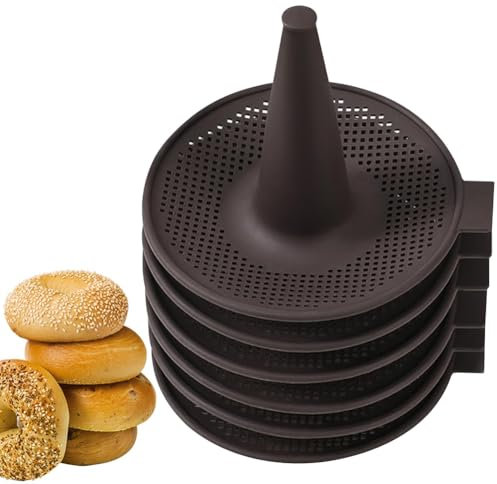 Povxlum Silikonformen, Donutform zum Backen, Donut Backformen-Set, 6-Teilige Gebäckformen für Bagel und Donut Kuchenformen