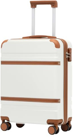 COOLIFE Handgepäck Koffer 55x40x20cm, Trolley Handgepäck passend für Easyjet, Reisekoffer ABS Hartschale kabinenkoffer mit 4 sanften Rollen und praktischem TSA Schloss