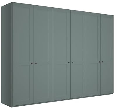 WIEMANN Drehtürenschrank Landhausstil Kleiderschrank 300cm breit, Salbeigrün Dekor, Höhe 216cm, Marlow