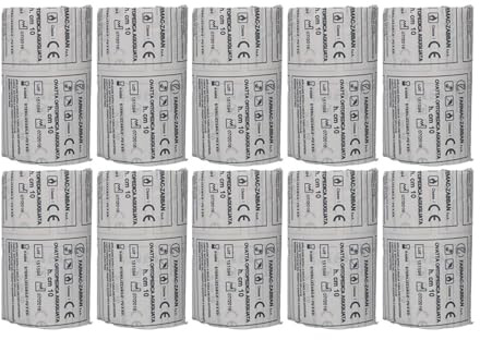 Ovattina 10 rotoli ovatta sottogesso ortopedica per bendaggi 10 rotoli cm 10x4 mt cotone di germania.