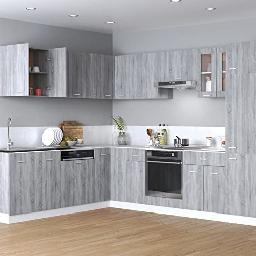 JUDYY Hängeschrank, Kitchen Wall Cabinet, Küchenschrank, Küchenhängeschränke, Wandschrank Küche, Grau Sonoma 60x31x60 cm Holzwerkstoff