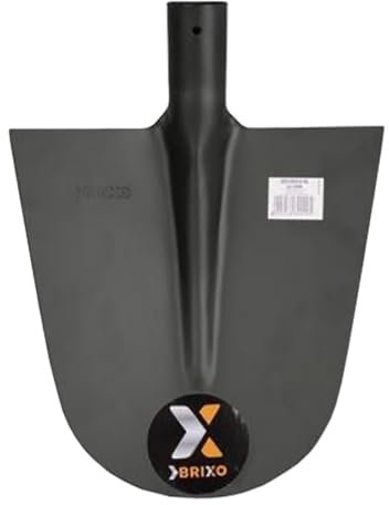 Pala badile vanga vanghetto da giardino rinforzata, muso bue, in acciaio