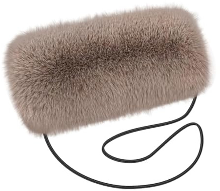 ISAKEN Winter Dicke Plüsch Warme Handwärmer Muff Damen Winter Dicke Plüsch warme Handwärmer Damen Kunstpelz Handwärmer für Männer Mädchen